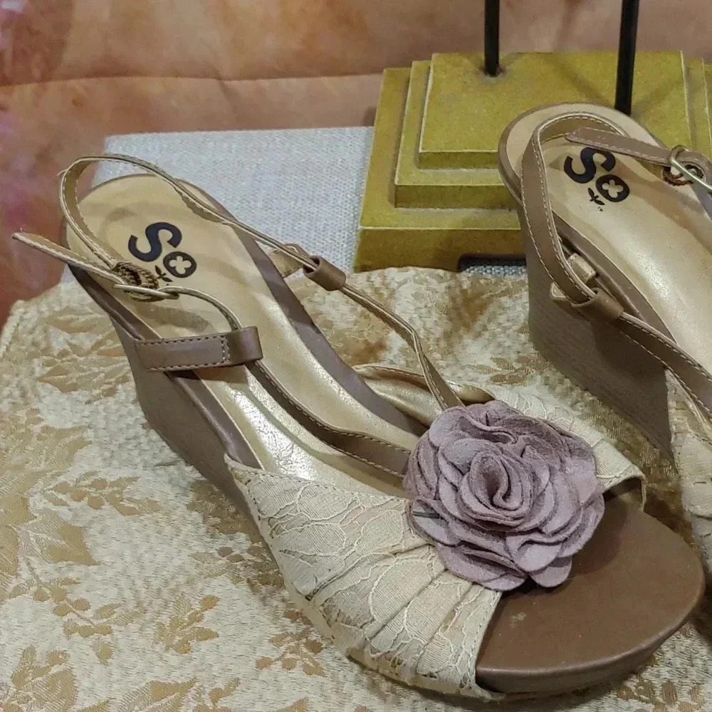 Wedge sandals open toe - Picture 2 of 8